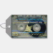 Retro T5 Audiotape 50e Verjaardag Dank u Gift T Cadeaulabel (Achterkant Horizontaal)