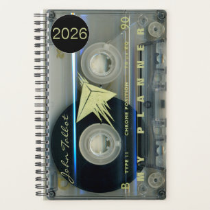 Retro T5 Audiotape Muziekofferte gepersonaliseerd Planner