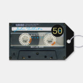 Retro T6 Audiotape 50th Birthday Dank je cadeau T Cadeaulabel (Voorkant (Horizontaal))