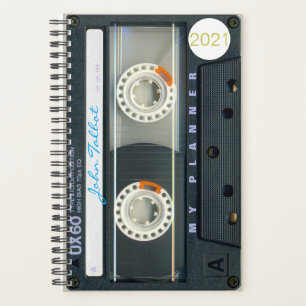 Retro T6 Audiotape Music citeert gepersonaliseerde Planner