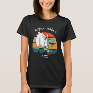 Retro T-Rex in paasbunny Costume Egg Hunt T-shirt