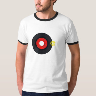 Rétro T-shirt avec 45 disque et insertion