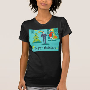 Rétro T-shirt de couples de bande dessinée de