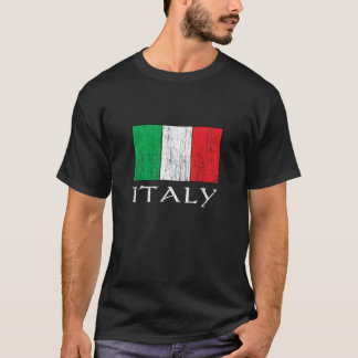 Rétro T-shirt de drapeau de l'Italie