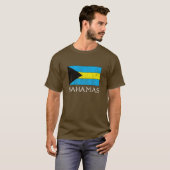 Rétro T-shirt de drapeau des Bahamas (Devant entier)