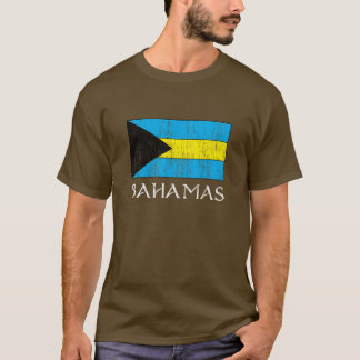 Rétro T-shirt de drapeau des Bahamas