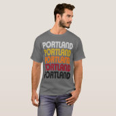 Rétro T-shirt de Portland (Devant entier)