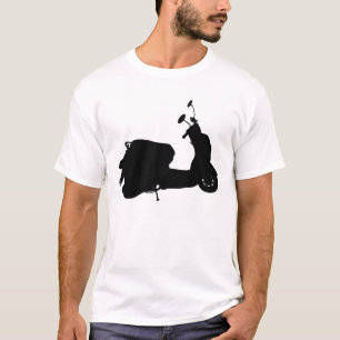 Rétro T-shirt de silhouette de scooter