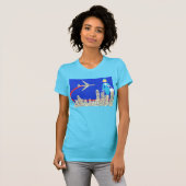 Rétro T-shirt de steward (hôtesse de l'air) (Devant entier)