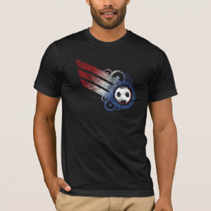 Rétro T-shirt des Etats-Unis de rayure du footbal
