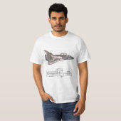 Rétro T-shirt frais de navette spatiale (Devant entier)