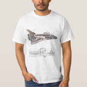 Rétro T-shirt frais de navette spatiale (Devant)
