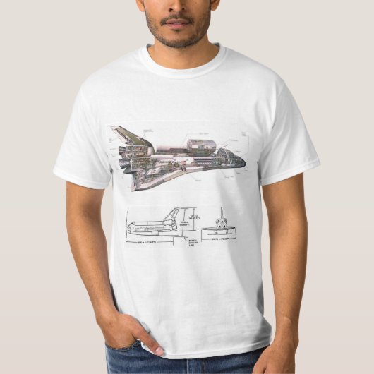 Rétro T-shirt frais de navette spatiale (Devant)
