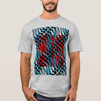 Rétro T-shirt graphique de rouge bleu