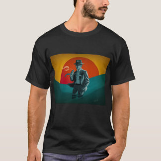 Rétro T-shirt noir d'homme vintage