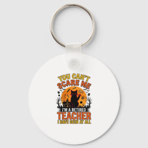 Retro T-shirt-ontwerp voor gepensioneerde leerkrac Sleutelhanger