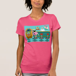 Retro T-shirt van de Fontein van de Soda