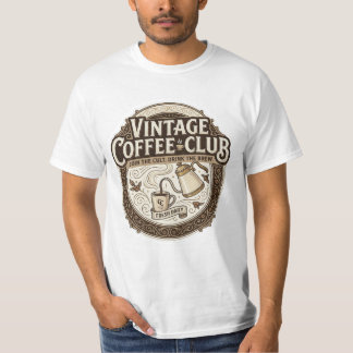 Retro T-shirt voor mannen met Vintage Coffee Club-