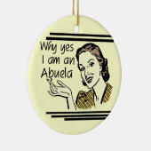 Retro T-shirts Abuela en Giften Keramisch Ornament (Rechts)