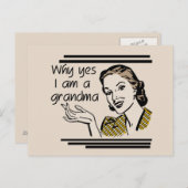 Retro T-shirts en de Giften van de Oma Briefkaart (Voorkant / Achterkant)