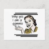 Retro T-shirts Gammie en Giften Briefkaart (Voorkant)