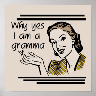 Retro T-shirts Gramma en Giften Poster