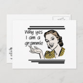 Retro T-shirts Grammie en Giften Briefkaart (Voorkant / Achterkant)