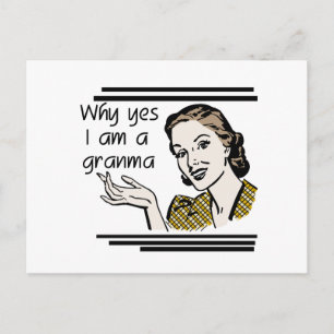 Retro T-shirts Granma en Giften Briefkaart