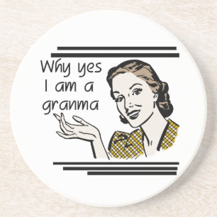 Retro T-shirts Granma en Giften Zandsteen Onderzetter