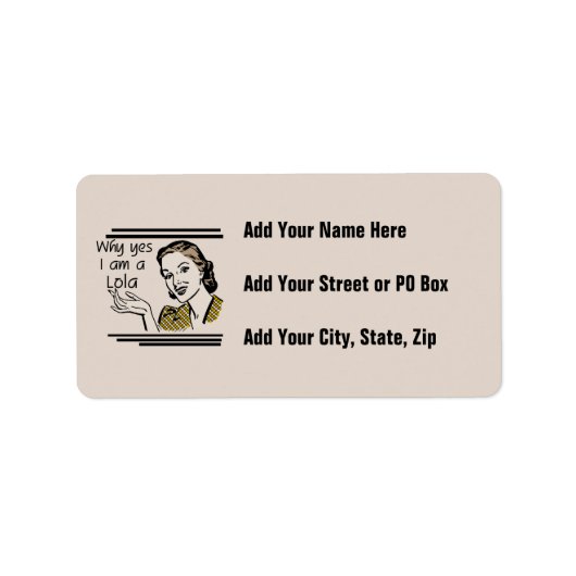 Retro T-shirts Lola en Giften Etiket (Voorkant)