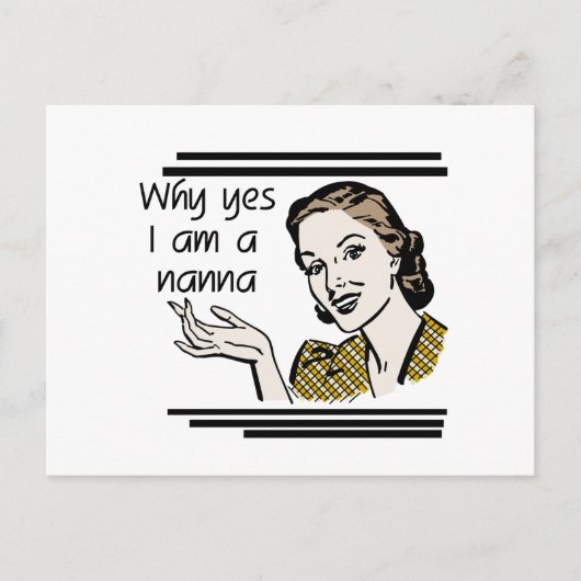 Retro T-shirts Nanna en Giften Briefkaart (Voorkant)