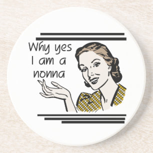 Retro T-shirts Nonna en Giften Zandsteen Onderzetter