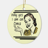 Retro T-shirts Oma en Giften Keramisch Ornament (Links)