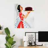 Retro  taart decor poster (Thuiskantoor)