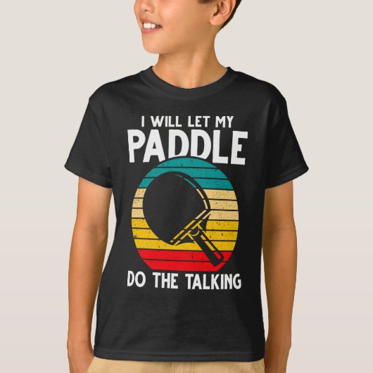 Retro Table Tennis Sarcastic Ping Pong Player T-shirt (Voorkant)