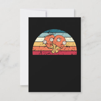 Retro Table Tennis Sunset  ping pong Sunris Bedankkaart