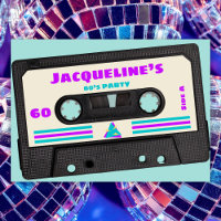 Retro tachtiger Paarse mix tape 60e verjaardagsfee