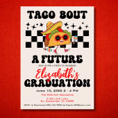 Retro Taco Over Een Afstuderen Fiesta Afstuderen Kaart