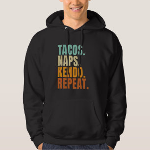 Retro Tacos Kendo Naps Japanse Vechtsporten Grappi Hoodie