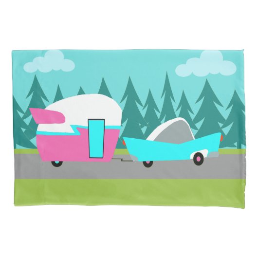 Rétro taie d'oreiller de campeur/remorque et de (devant)