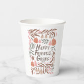 Retro takken en pompoenen herfst Thanksgiving Papieren Bekers (Achterkant)