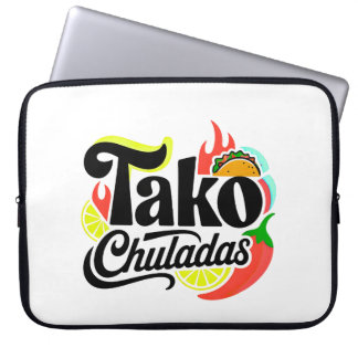 Retro "Tako Chuladas" Mexicaans eten Taco Laptop S Sleeve
