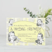 Retro Talk of the Town Bridal Shower Invitation (Debout devant)