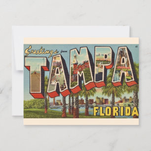 Retro Tampa Florida Groet Briefkaart