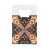 Retro Tan Pattern Kredietkaart Flessenopener (Achterkant)