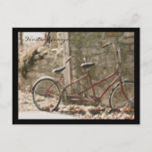 Retro tandem briefkaart (Voorkant)