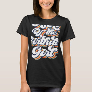 Retro tante van het meisje van de geboorte die ov t-shirt