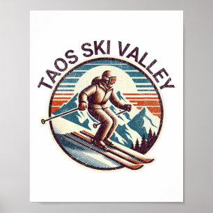 Retro  Taos Ski Valley New Mexico Ski Winte Poster