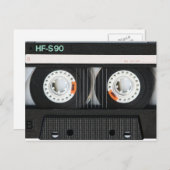 Retro  tapecassetrecorder 70s 80s briefkaart (Voorkant / Achterkant)