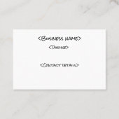 Retro-tapecassette Visitekaartje (Achterkant)